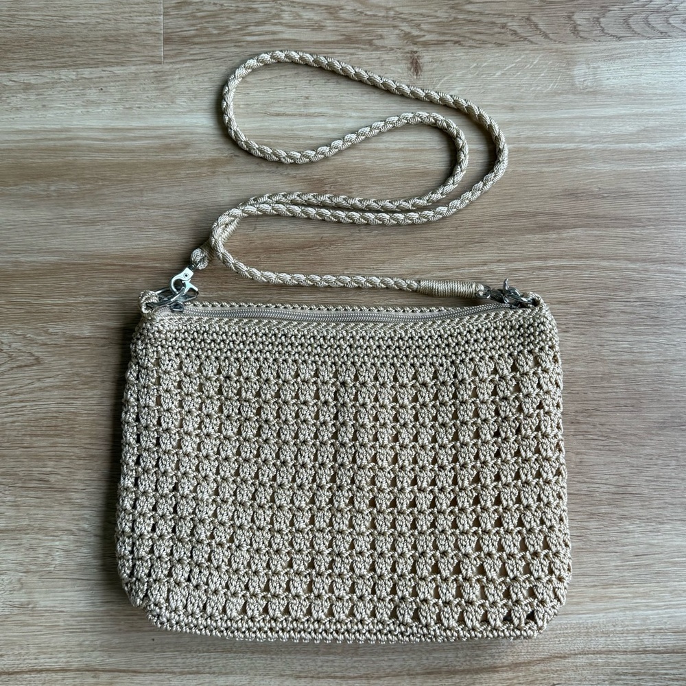 The Sak Crochet Crossbody Purse Tan